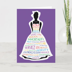Rainbow Girls, Masonic Custom Carte pour notes Inv