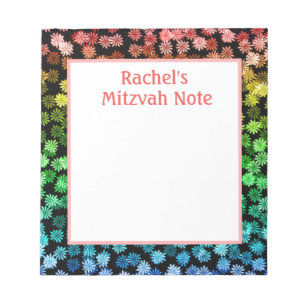 Rainbow Girls Mitzvah Notes Bloc-notes