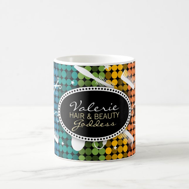 Rainbow Glam Custom Hair & Beauty Mug (Center)