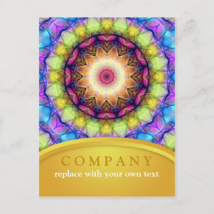 Rainbow Glass Holistic Mandala Postcard