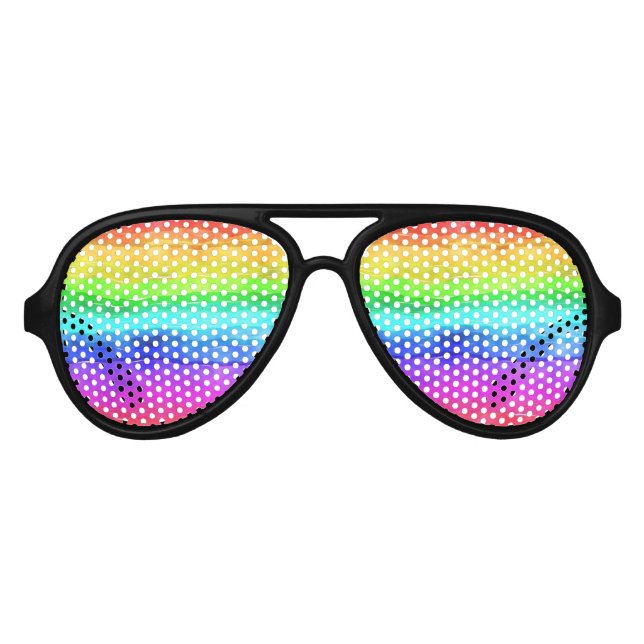 RAINBOW GLASSES-  COLORFUL RAINBOW AVIATOR SUNGLASSES (Front)