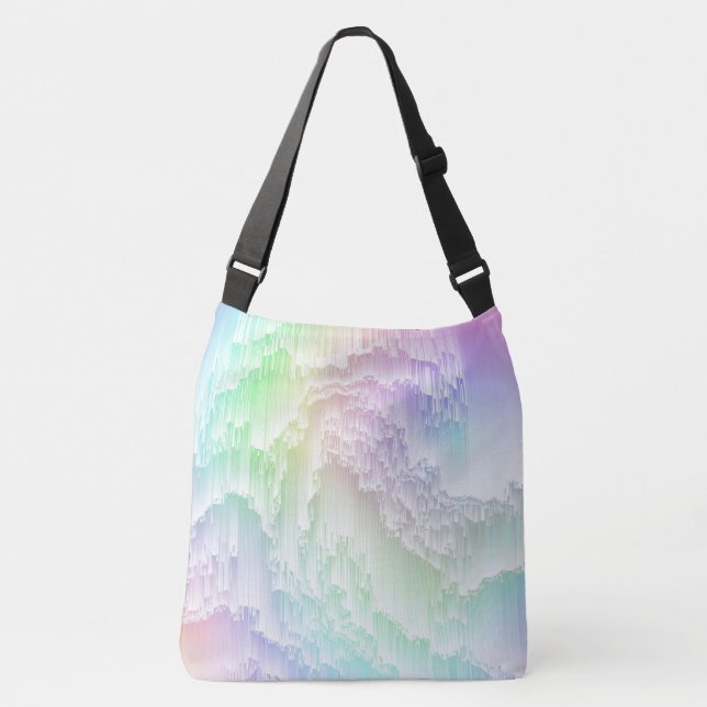 Rainbow Glitch Crossbody Bag (Front)