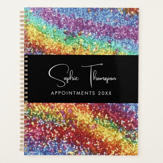 Rainbow glitter 2024 planner (Front)