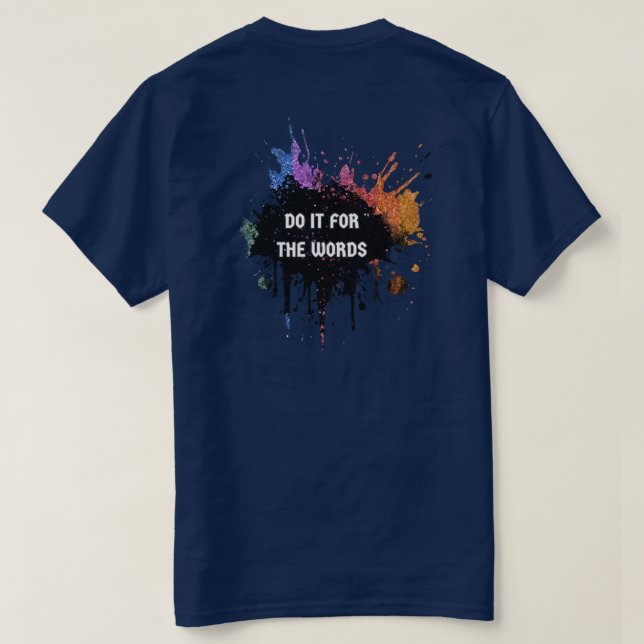 Rainbow Glitter Drops For the Words Shirts (Design Back)