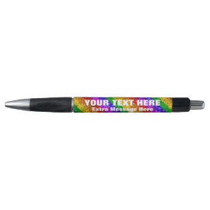 Rainbow Glitter Gay Pride Parade Business Template Pen