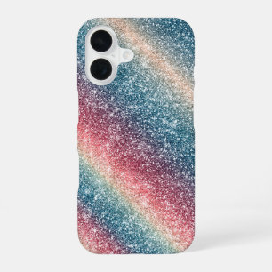 Rainbow Glitter iPhone 16 Case