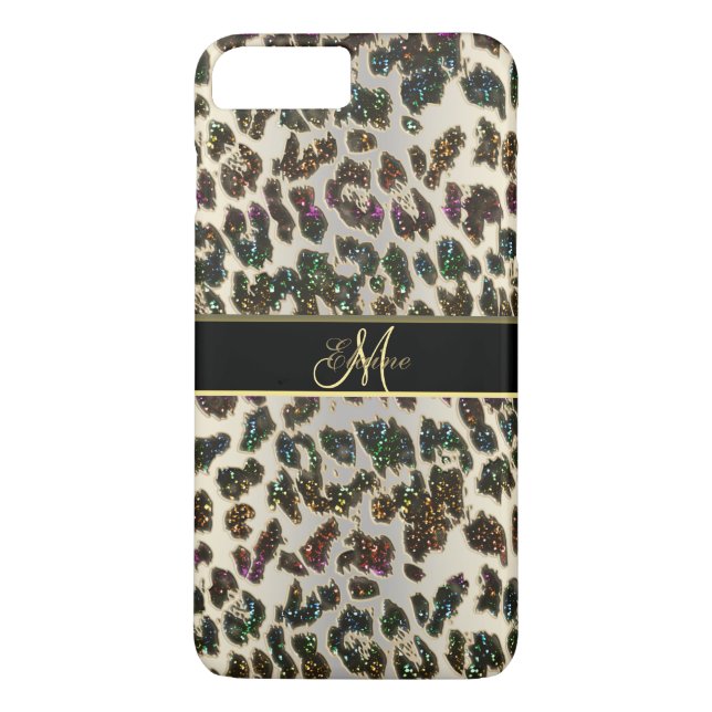 Rainbow Glitter Leopard iPhone 7 Plus Case (Back)