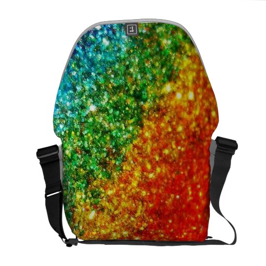 Rainbow Glitter Messenger Bag