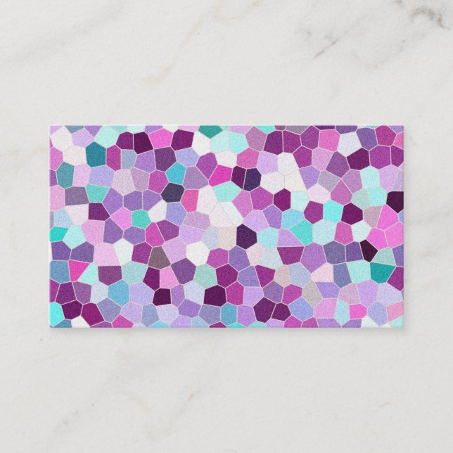 Rainbow Glitter Mosaic No. 01 Business Card (Front)