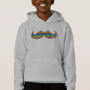 Rainbow Glitter Moustache