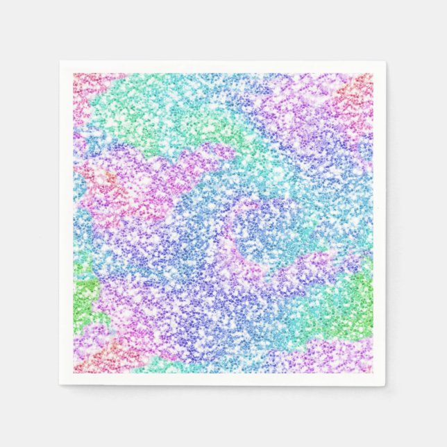 Rainbow Glitter Napkin (Front)