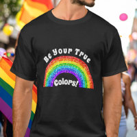 Rainbow Glitter Pride LGBT be your true colours