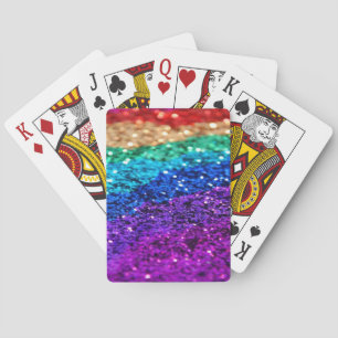 Rainbow Glitter Pride Playing Cards