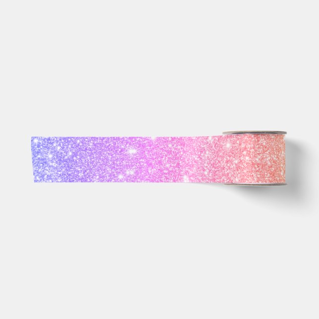Rainbow Glitter Satin Ribbon (Front)