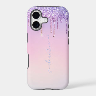 Rainbow glitter sparkle script modern girly script