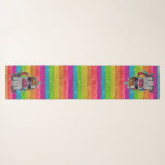 Rainbow Glitter Unicorn Sparkly LGBTQ Sparkles     Scarf<br><div class="desc">Rainbow unicorn sparkles brightly with a faux glitter effect. Background features sparkly glitter. Available in other cute kawaii cartoon characters and many other colour combinations.</div>