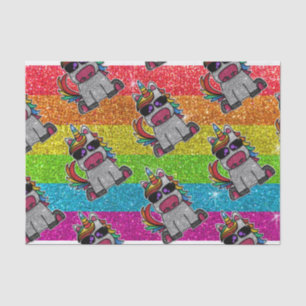 Rainbow Glitter Unicorn Sparkly LGBTQ+ Sparkles Tissue Paper