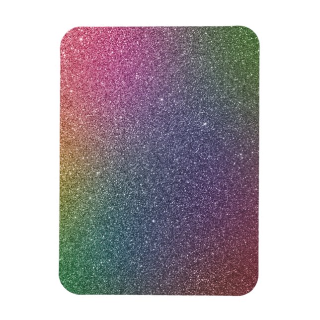 rainbow Glitzer Magnet (Vertical)
