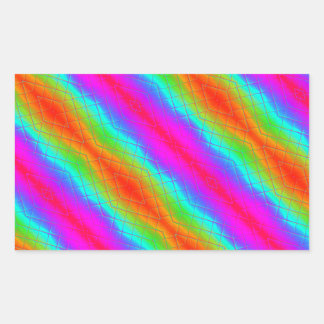 Rainbow Glow Diagonal Stripe Sticker