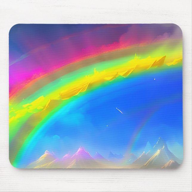 Rainbow Glow Sky Mouse Pad (Front)