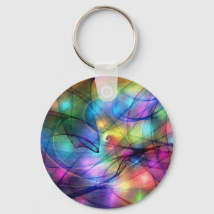 rainbow glowing lights keychain