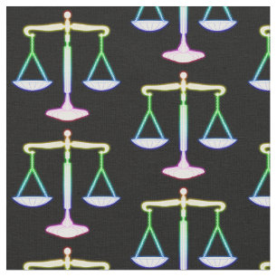 Rainbow Glowing Scales of Justice   Unique Gifts Fabric