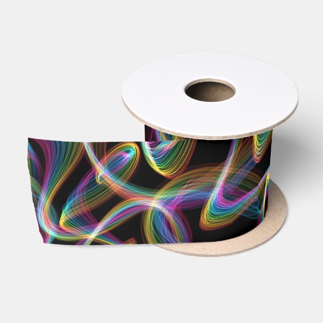rainbow glowstick lightpainting : satin ribbon (Spool)