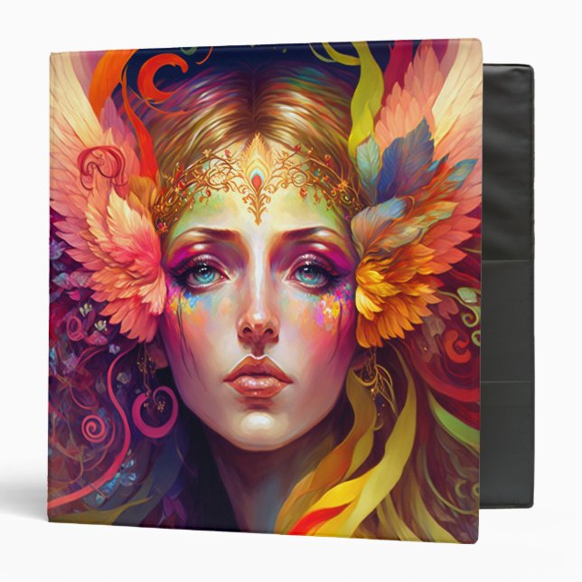 Rainbow Goddess Fantasy Art Binder (Front/Inside)