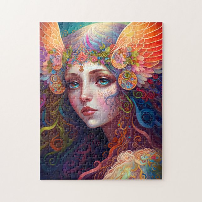 Rainbow Goddess Fantasy Art Jigsaw Puzzle (Vertical)