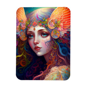 Rainbow Goddess Fantasy Art Magnet