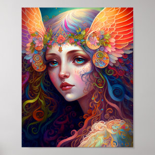 Rainbow Goddess Fantasy Art Poster