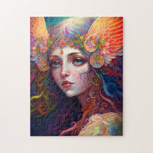 Rainbow Goddess Imaginaire Art Jigsaw Puzzle