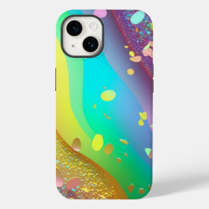 Rainbow Gold Glitter iPhone Mate Tough Case