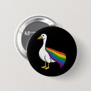 Rainbow Goose LGBTQ Pride Gay Transgender LGBTQ+ 2 Inch Round Button