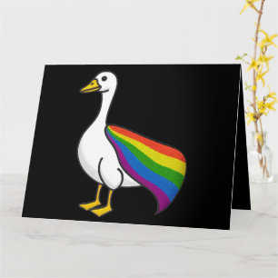 Rainbow Goose LGBTQ Pride Gay Transgender LGBTQ+ Card