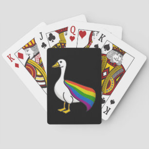 Rainbow Goose LGBTQ Pride Gay Transgender LGBTQ+ Playing Cards