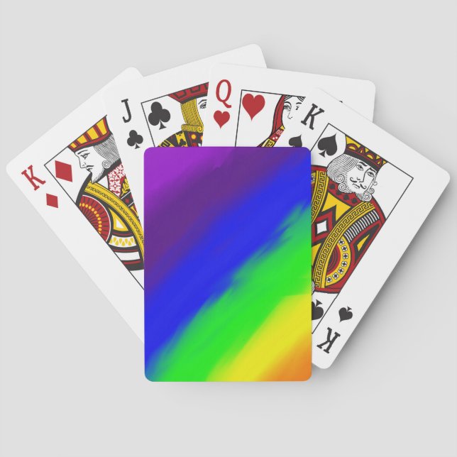 Rainbow Gradient Artistic Playing Cards (Back)