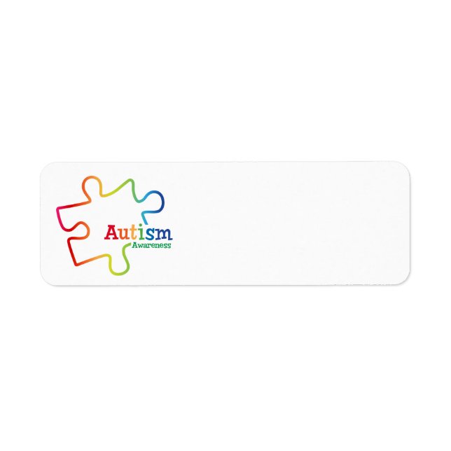 Rainbow Gradient Autism Awareness Labels (Front)