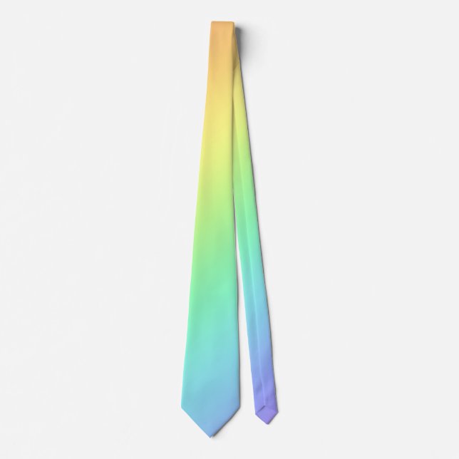 Rainbow Gradient Colorful Tie (Front)