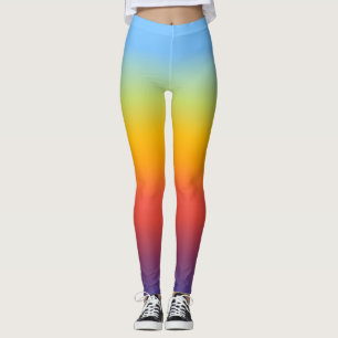 Rainbow Gradient Colourful Ombre Athletic Leggings
