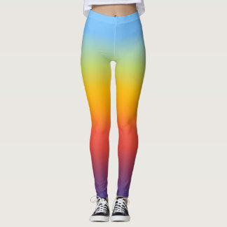 Rainbow Gradient Colourful Ombre Athletic Leggings