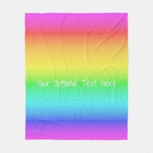 Rainbow Gradient custom fleece blankets