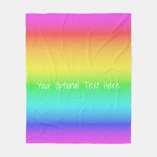 Rainbow Gradient custom fleece blankets (Front)