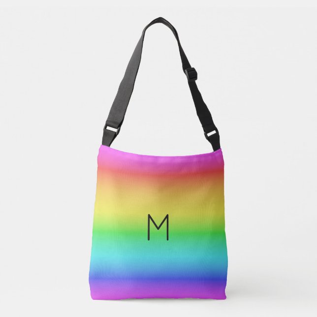 Rainbow Gradient custom monogram bags (Front)