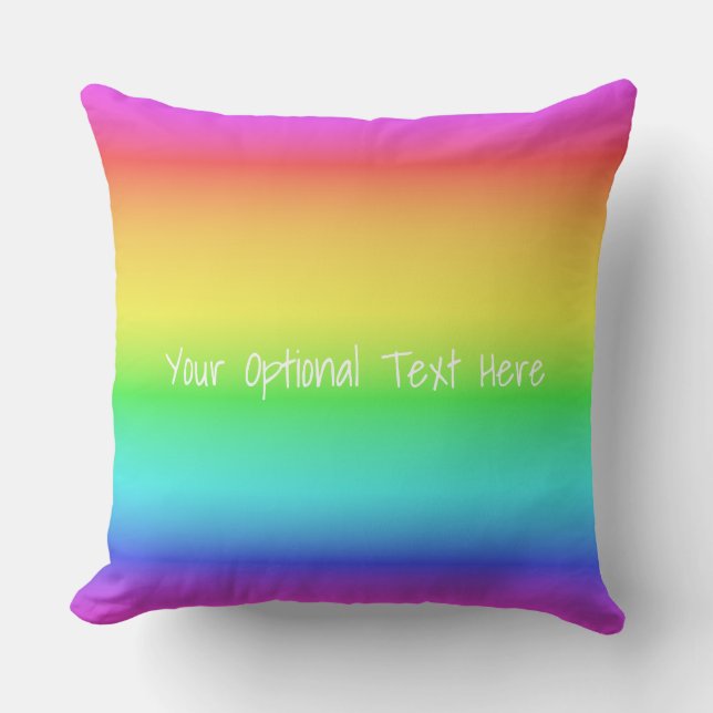 Rainbow Gradient custom throw pillows (Front)