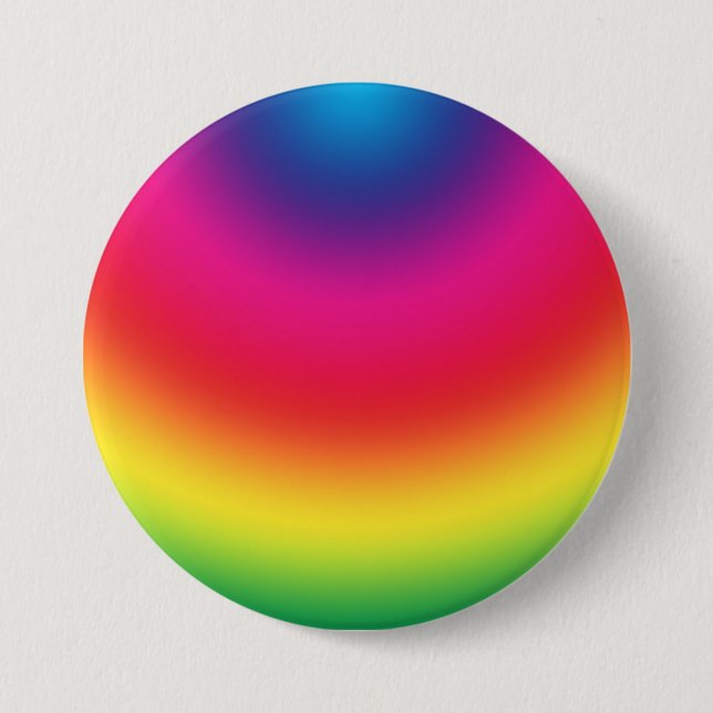 Rainbow Gradient - Customized Rainbows Template 3 Inch Round Button (Front)