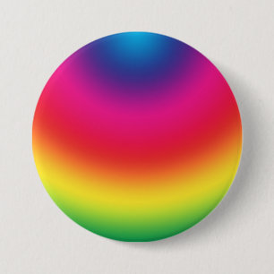 Rainbow Gradient - Customized Rainbows Template 3 Inch Round Button