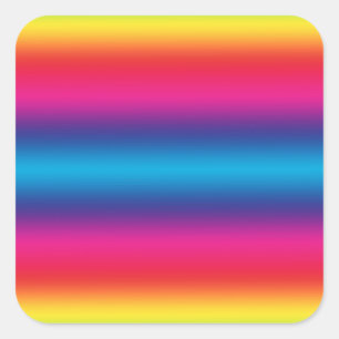 Rainbow Gradient - Customized Rainbows Template Square Sticker