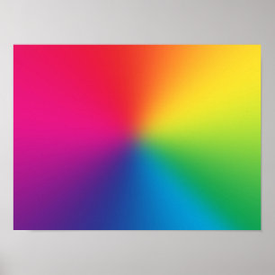 Rainbow Gradient Customized Template - Rainbows Poster