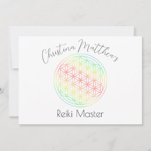 Rainbow Gradient Flower of Life Invitation